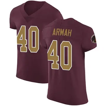 Men's Alex Armah Washington Commanders Elite Burgundy Alternate Vapor Untouchable Jersey