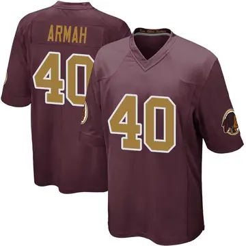 Men's Alex Armah Washington Commanders Game Burgundy Alternate Jersey