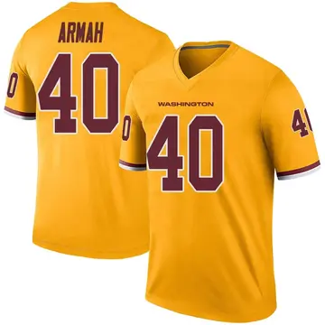 Men's Alex Armah Washington Commanders Legend Gold Color Rush Jersey