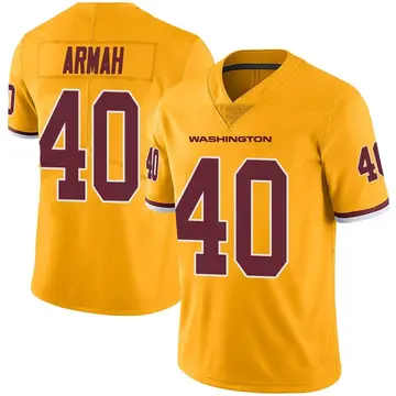 Men's Alex Armah Washington Commanders Limited Gold Color Rush Jersey