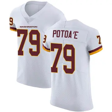 Men's Benning Potoa'e Washington Commanders Elite White Vapor Untouchable Jersey