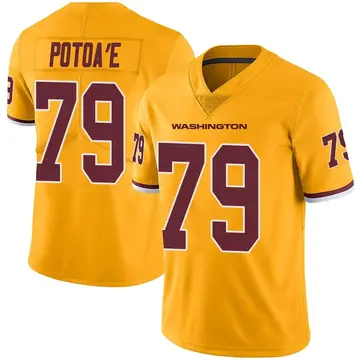 Men's Benning Potoa'e Washington Commanders Limited Gold Color Rush Jersey