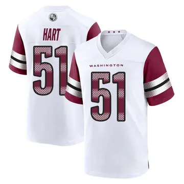 Men's Bobby Hart Washington Commanders Game White Jersey