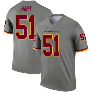 Men's Bobby Hart Washington Commanders Legend Gray Inverted Jersey