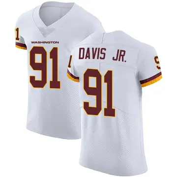 Men's Carl Davis Jr. Washington Commanders Elite White Vapor Untouchable Jersey