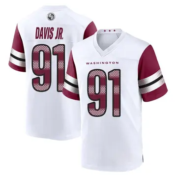 Men's Carl Davis Jr. Washington Commanders Game White Jersey