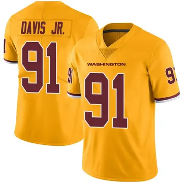 Men's Carl Davis Jr. Washington Commanders Limited Gold Color Rush Jersey