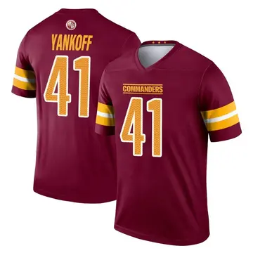 Men's Colson Yankoff Washington Commanders Legend Burgundy Jersey