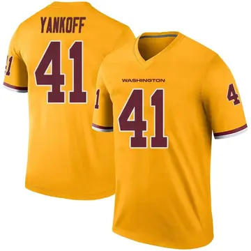 Men's Colson Yankoff Washington Commanders Legend Gold Color Rush Jersey