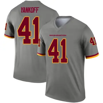 Men's Colson Yankoff Washington Commanders Legend Gray Inverted Jersey