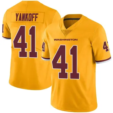 Men's Colson Yankoff Washington Commanders Limited Gold Color Rush Jersey