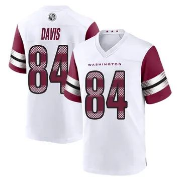 Men's Davion Davis Washington Commanders Game White Jersey