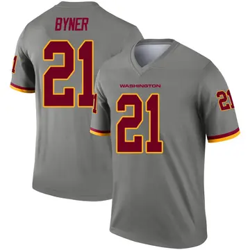 Men's Earnest Byner Washington Commanders Legend Gray Inverted Jersey