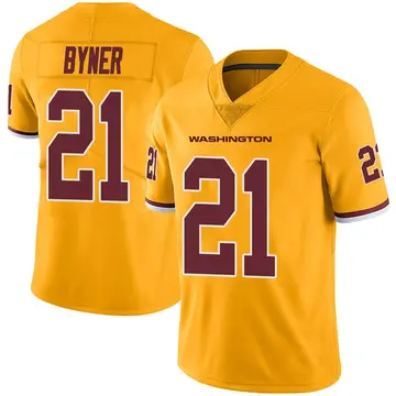 Men's Earnest Byner Washington Commanders Limited Gold Color Rush Jersey