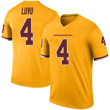 Men's Frankie Luvu Washington Commanders Legend Gold Color Rush Jersey