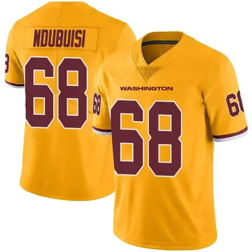 Men's Haggai Ndubuisi Washington Commanders Limited Gold Color Rush Jersey