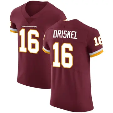 Men's Jeff Driskel Washington Commanders Elite Burgundy Team Color Vapor Untouchable Jersey