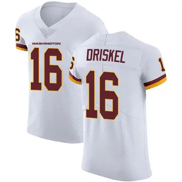 Men's Jeff Driskel Washington Commanders Elite White Vapor Untouchable Jersey