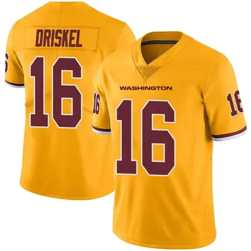 Men's Jeff Driskel Washington Commanders Limited Gold Color Rush Jersey