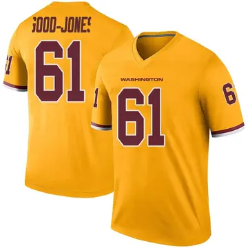 Men's Julian Good-Jones Washington Commanders Legend Gold Color Rush Jersey