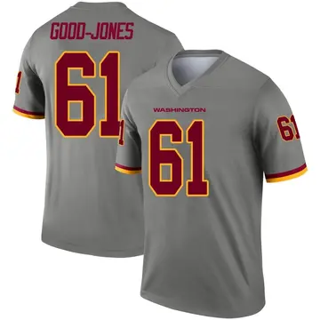 Men's Julian Good-Jones Washington Commanders Legend Gray Inverted Jersey