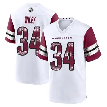 Men's Michael Wiley Washington Commanders Game White Jersey