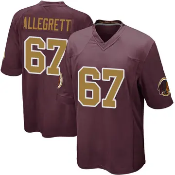 Men's Nick Allegretti Washington Commanders Game Burgundy Alternate Jersey