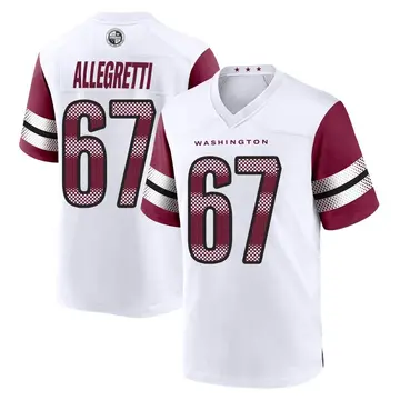 Men's Nick Allegretti Washington Commanders Game White Jersey