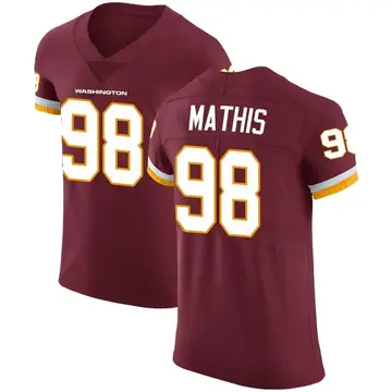 Men's Phidarian Mathis Washington Commanders Elite Burgundy Team Color Vapor Untouchable Jersey