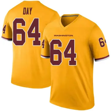 Men's Sheldon Day Washington Commanders Legend Gold Color Rush Jersey