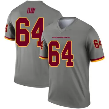 Men's Sheldon Day Washington Commanders Legend Gray Inverted Jersey