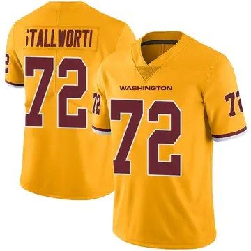 Men's Taylor Stallworth Washington Commanders Limited Gold Color Rush Jersey