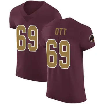 Men's Tyler Ott Washington Commanders Elite Burgundy Alternate Vapor Untouchable Jersey