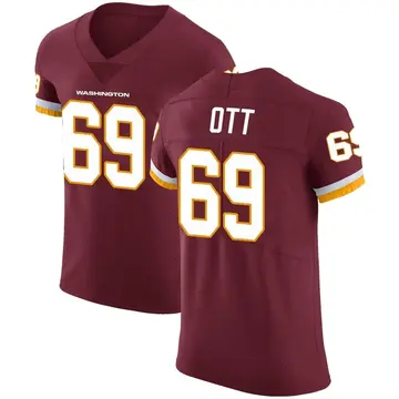 Men's Tyler Ott Washington Commanders Elite Burgundy Team Color Vapor Untouchable Jersey