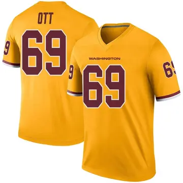 Men's Tyler Ott Washington Commanders Legend Gold Color Rush Jersey