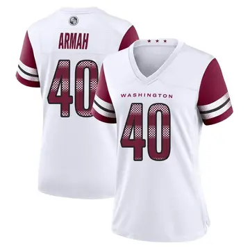 Women's Alex Armah Washington Commanders Game White Jersey