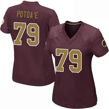 Women's Benning Potoa'e Washington Commanders Game Burgundy Alternate Jersey