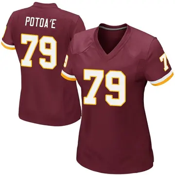 Women's Benning Potoa'e Washington Commanders Game Burgundy Team Color Jersey