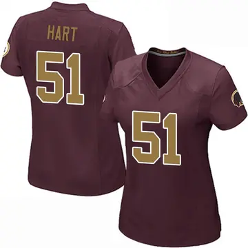 Women's Bobby Hart Washington Commanders Game Burgundy Alternate Jersey