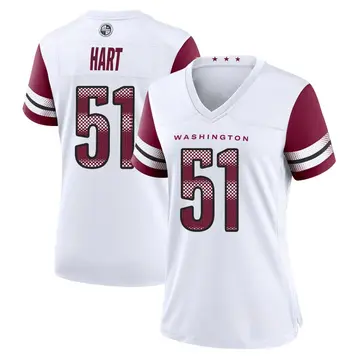 Women's Bobby Hart Washington Commanders Game White Jersey