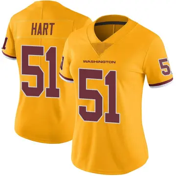 Women's Bobby Hart Washington Commanders Limited Gold Color Rush Jersey