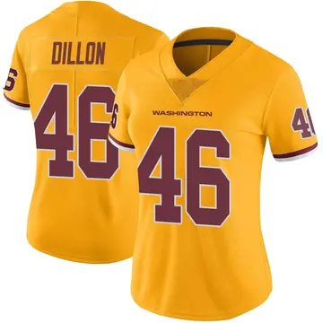 Women's Brandon Dillon Washington Commanders Limited Gold Color Rush Jersey