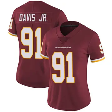 Women's Carl Davis Jr. Washington Commanders Limited Burgundy Team Color Vapor Untouchable Jersey