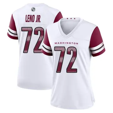 Women's Charles Leno Jr. Washington Commanders Game White Jersey