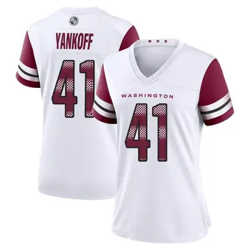 Women's Colson Yankoff Washington Commanders Game White Jersey