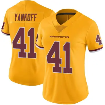 Women's Colson Yankoff Washington Commanders Limited Gold Color Rush Jersey