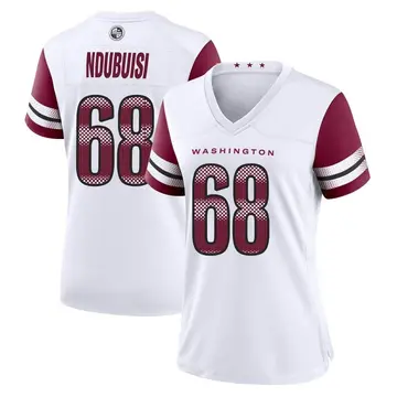 Women's Haggai Ndubuisi Washington Commanders Game White Jersey