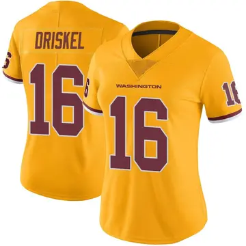 Women's Jeff Driskel Washington Commanders Limited Gold Color Rush Jersey