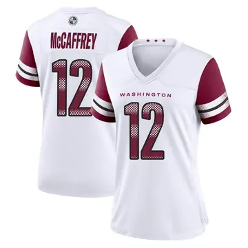 Women's Luke McCaffrey Washington Commanders Game White Jersey