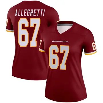 Women's Nick Allegretti Washington Commanders Legend Burgundy Jersey